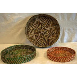 Bamboo Woven Round Tray