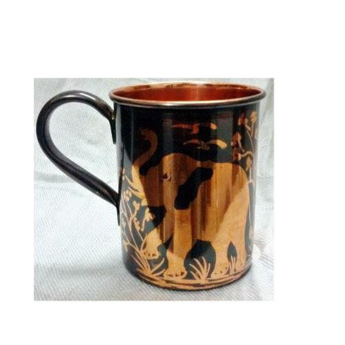 Large Printed Copper Mug