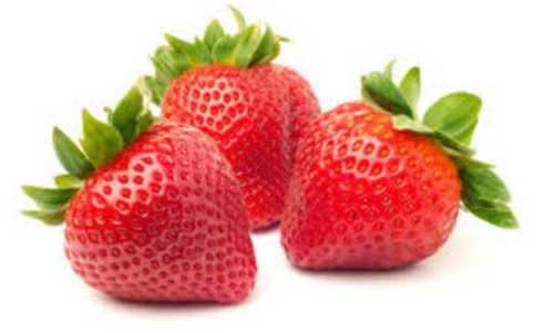 White Fresh Red Strawberry