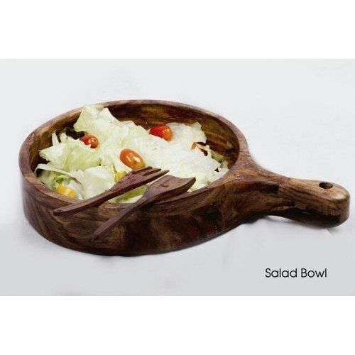 Antique Salad Wooden Bowl