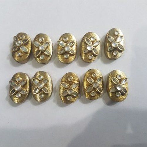 Flower Design Brass Beads