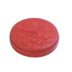 Round Red Grooved Cap