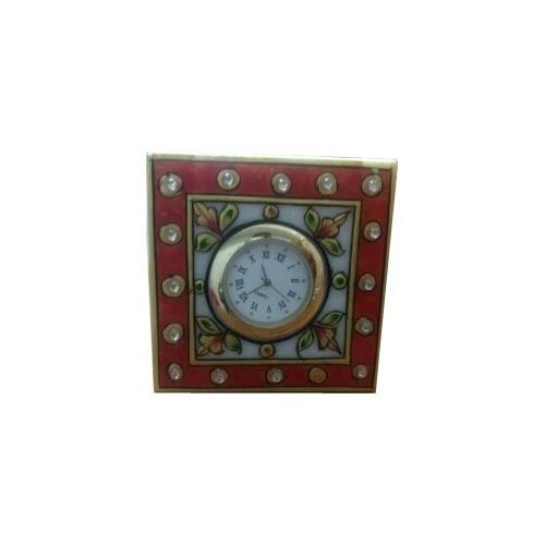 Various Colors Available Sparkling Look Marble Clock