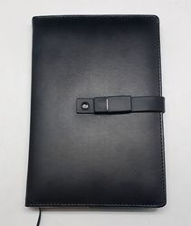 Light Weight Black Diary With Pen Drive