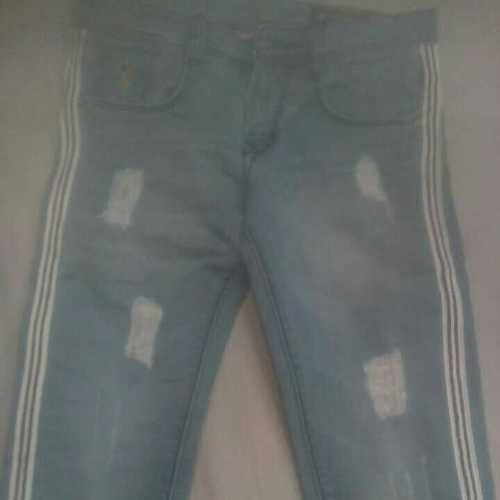 Mens Washed Damage Jeans