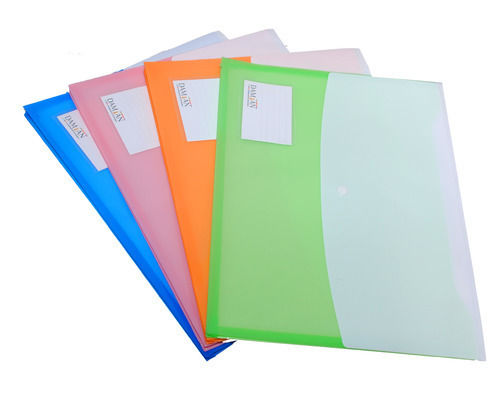 Light Weight Plastic Folder Double Pocket With Side Folding