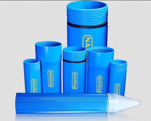 ब्लू अपवीसी केसिंग और स्क्रीन (फ़िल्टर) पाइप्स