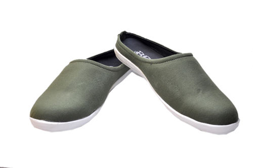 Half Green Slip On Shoes