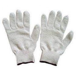 White Color Full Fingers Industrial Gloves