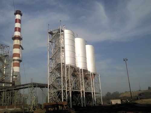 White Silos Plant At Ms Leaf