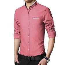 Men Casual Shirt Long Sleeve