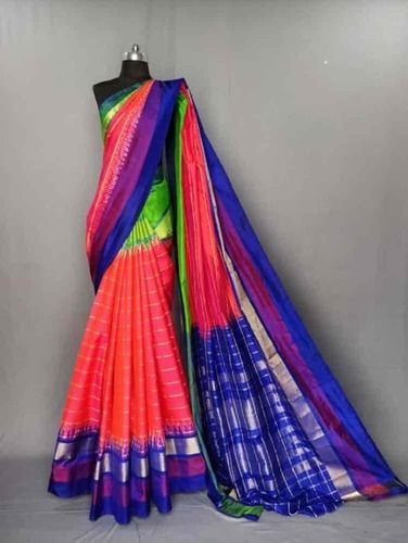 Multicolor Pochampally Ikkat Silk Sarees