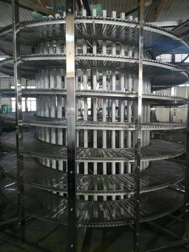 Bread Toast Slice Spiral Cooling Tower For Bakery Equipment