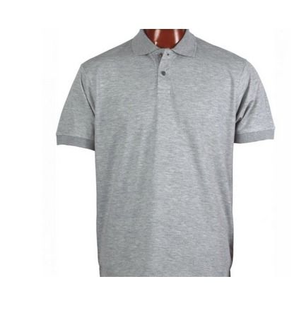 Ash Grey Collar T-Shirt For Mens Age Group: Adults