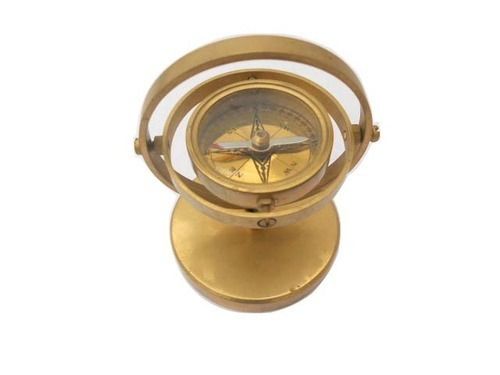 Standing Brass Compass