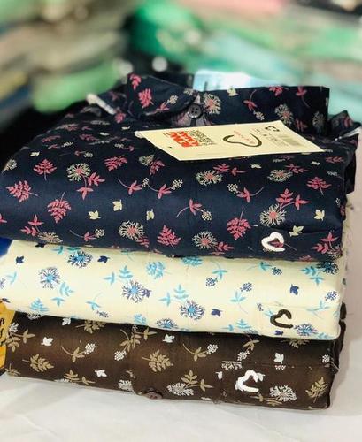 Floral Design Shirting Fabric