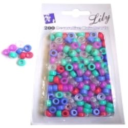 Plastic Colorful Hair Beads