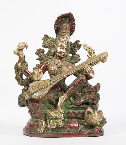 Brass Goddess Saraswati Statues