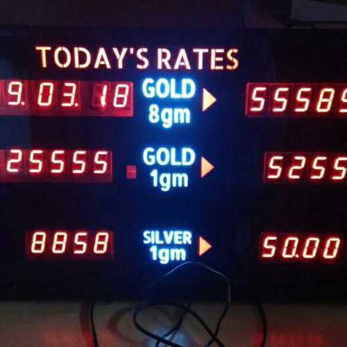 Gold Rate Led Display Boards