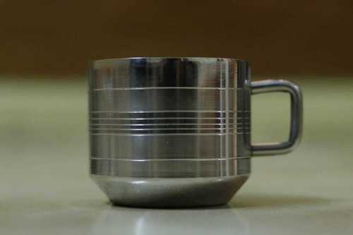 Silver Stainless Steel Round Cup