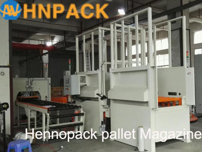 White Automatic Hydraulic Pallet Stacker And Pallet Receiver Machine