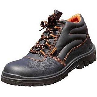 Black Color Industrial Mens Safety Shoes Heel Size: Medium