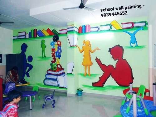 Wall Painting For Primary School Vadodara In Vijay Nagar Indore School Wall Painting Artist