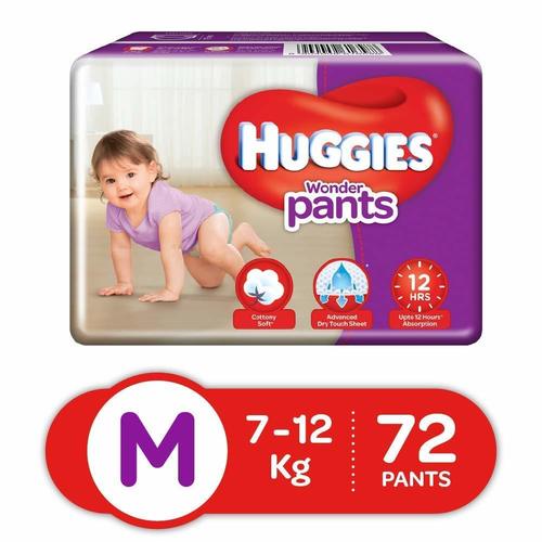  Huggies Wonder Pants मीडियम साइज़ डायपर (72 काउंट) 