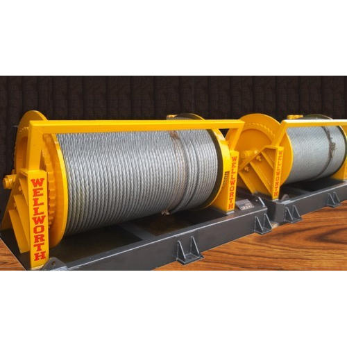 Power Winch Double Drum Chimney Erection Winch