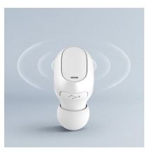 White Rechargeable Bluetooth Ultra-Light Wireless Earphone