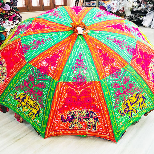Rajasthani Sun Umbrellas Handmade Cotton Banjara Work Fashion Umbrella