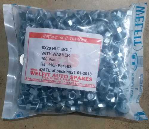8x20 Nut Bolt With White Washer