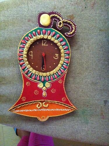 Colorful Wooden Bell Clock