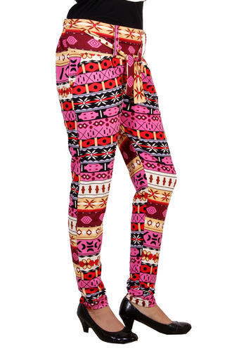 3 Color Women Printed Polo Pant