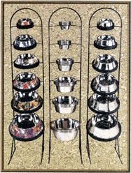 Non Tip Bowls Display Rack Application: Pet Product Shop