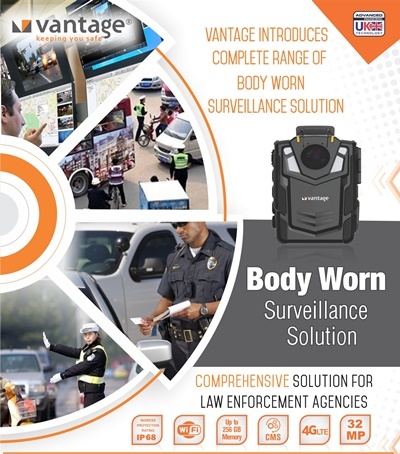 Body Worn Camera By VANTAGE INTEGRATED SECURITY SOLUTIONS PVT. LTD.
