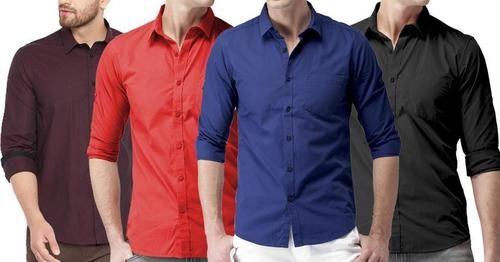 Mens Plain Casual Shirts