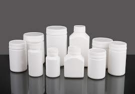 White Round Plastic Pharma Bottles
