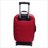 Red Synthetic Trolley Bag