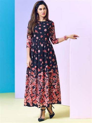 Various Color Women Printed Long Kurtis