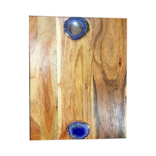 Polished Agate Handle Serving Tray