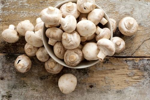 White Fresh Button Mushrooms