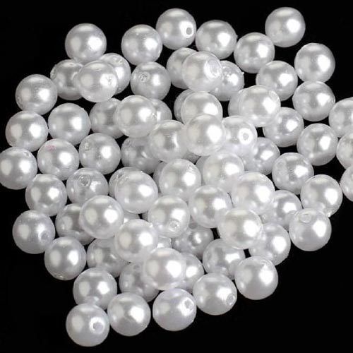 Round White Plastic Pearl Pearls Size: 2Mm-5Mm