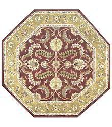 Brown And Red Color Strain Resistance Hand Tufted Wool Carpets