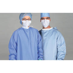 ब्लू एंटी स्टेटिक प्लेन सर्जिकल गाउन
