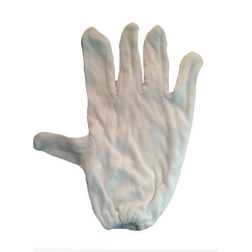 White Cotton Knitted Hand Gloves