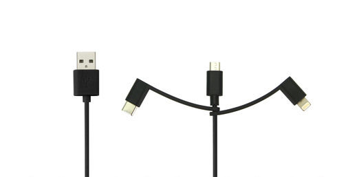 Mfi 3 In 1 Charging Sync Micro Cable Plus Lightning