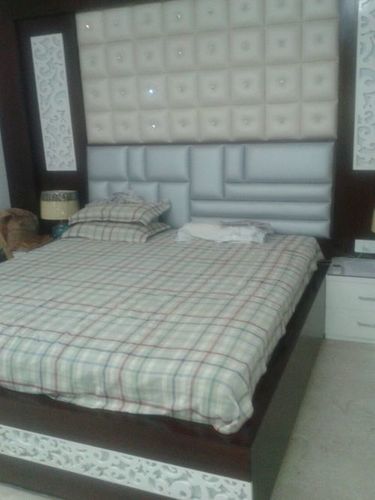 Light Brown Durable Designer Double Bed