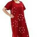 Ladies Cotton Half Sleeves Nightgown Size: Customized