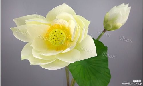 Plastic Artificial Yellow Lotus Flower